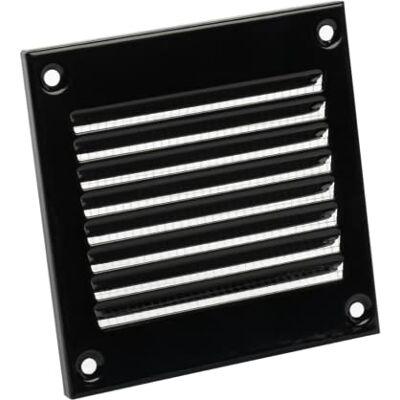 EUROPLAST Rejilla de ventilación de 100 x 100 mm, color negro, rejilla de ventilación con mosquitera, rejilla metálica EUROPLAST Rejilla de ventilación de 100 x 100 mm, color negro, rejilla de ventilación con mosquitera, rejilla metálica