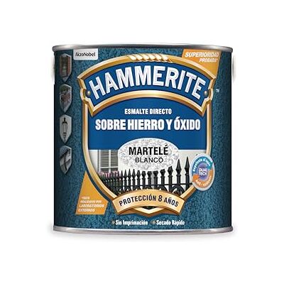 Hammerite Esmalte directo sobre hierro y óxido Martelé Blanco 2,5 L Hammerite Esmalte directo sobre hierro y óxido Martelé Blanco 2,5 L