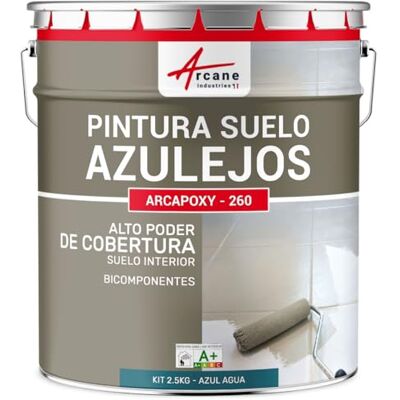 ARCANE INDUSTRIES Pintura para Suelo de Baldosas Resina epoxi para suelo con baldosas ARCAPOXY 260 Azul Agua RAL 5021 ARCANE INDUSTRIES Pintura para Suelo de Baldosas Resina epoxi para suelo con baldosas ARCAPOXY 260 Azul Agua RAL 5021