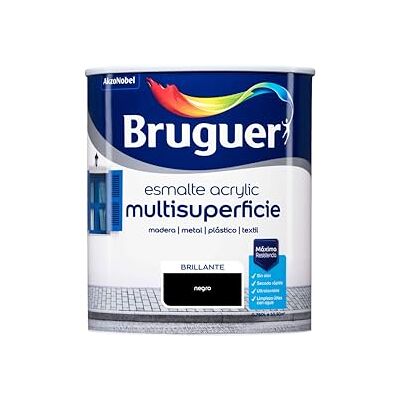 Bruguer Acrylic Multisuperficie Esmalte al agua Mate Negro 250 ml Bruguer Acrylic Multisuperficie Esmalte al agua Mate Negro 250 ml