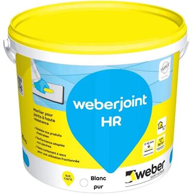 Weber Junta de baldosas adecuada piscina,20kg, blanco puro, alta resistencia, JOINT HR, Weber Junta de baldosas adecuada piscina,20kg, blanco puro, alta resistencia, JOINT HR,