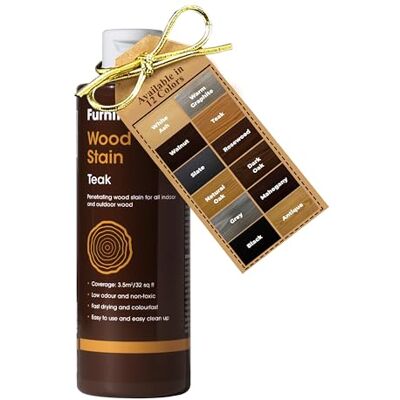 Furniture Clinic Tinte para madera : tinte para madera de secado rápido, altamente concentrado y fácil de aplicar para toda la madera de interior y exterior (Teco, 500 ml) Furniture Clinic Tinte para madera : tinte para madera de secado rápido, altamente concentrado y fácil de aplicar para toda la madera de interior y exterior (Teco, 500 ml)