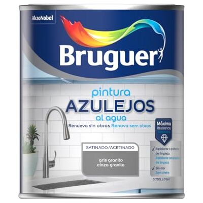 Bruguer - Esmalte para azulejos - Gris granito - 750ml - Paint Bruguer - Esmalte para azulejos - Gris granito - 750ml - Paint
