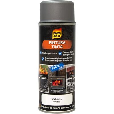 Saneaplast - Pyro Feu - Gris fundición - 400 ml - Heat-resistant spray paint Saneaplast - Pyro Feu - Gris fundición - 400 ml - Heat-resistant spray paint