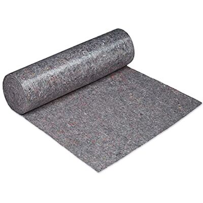 Relaxdays Moqueta de pintor, 1 m x 50 m = 50m², antideslizante, impermeable, 300 g/m², para pintar, mudanzas, gris Relaxdays Moqueta de pintor, 1 m x 50 m = 50m², antideslizante, impermeable, 300 g/m², para pintar, mudanzas, gris