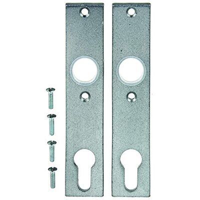 Alberts Pletina Alargada, Un par, Forjada, galvanizada, Barnizada al Horno en Gris Plata, 155 x 30 mm Alberts Pletina Alargada, Un par, Forjada, galvanizada, Barnizada al Horno en Gris Plata, 155 x 30 mm