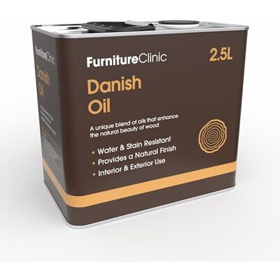 Furniture Clinic . Aceite Danés para Madera 2500ml Aceite de Primera Calidad para Realzar la Belleza Natural del Roble, Pino y Otros Sella y Protege para un Acabado Satinado Furniture Clinic . Aceite Danés para Madera 2500ml Aceite de Primera Calidad para Realzar la Belleza Natural del Roble, Pino y Otros Sella y Protege para un Acabado Satinado