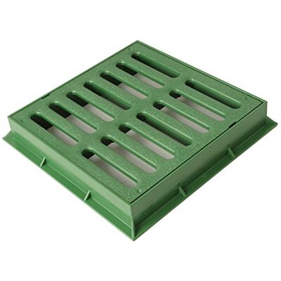 First Plast tgnp25 V-y marco con rejilla pedonabile (PVC, Verde, 250 x 250 mm First Plast tgnp25 V-y marco con rejilla pedonabile (PVC, Verde, 250 x 250 mm