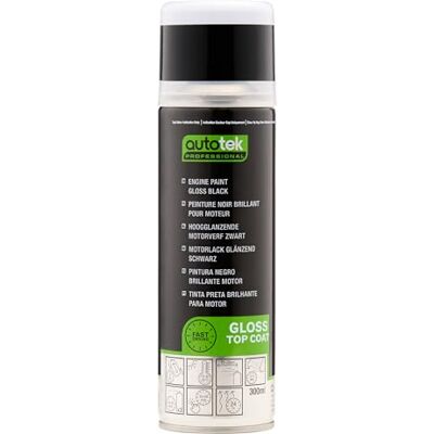 Autotek Professional Engine Spray Paint Gloss Black, High Temperature Aerosol Spray 300ml Autotek Professional Engine Spray Paint Gloss Black, High Temperature Aerosol Spray 300ml