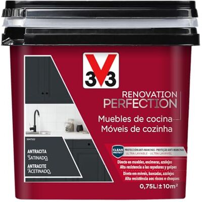 V33 Esmalte Renovation Perfection Cocina Antracita Satinado 0,75L V33 Esmalte Renovation Perfection Cocina Antracita Satinado 0,75L