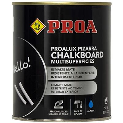 PROA PINTURA MULTISUPERFICIES PIZARRA NEGRO 750ML PROA PINTURA MULTISUPERFICIES PIZARRA NEGRO 750ML
