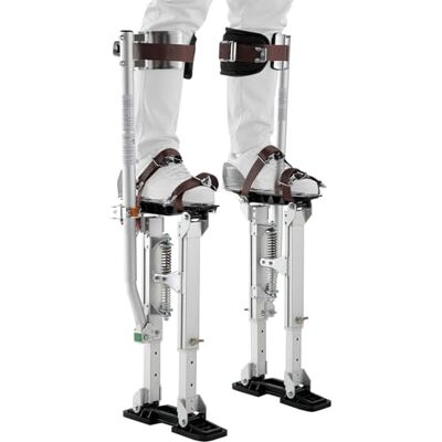 VEVOR Zancos para Paneles de Yeso de Aluminio Ajustables 409-613 mm, Zancos de Trabajo con Almohadillas, Capacidad de Carga de 103 kg, Patas de Goma Antideslizantes para Pintura Decoración Jardinería VEVOR Zancos para Paneles de Yeso de Aluminio Ajustables 409-613 mm, Zancos de Trabajo con Almohadillas, Capacidad de Carga de 103 kg, Patas de Goma Antideslizantes para Pintura Decoración Jardinería