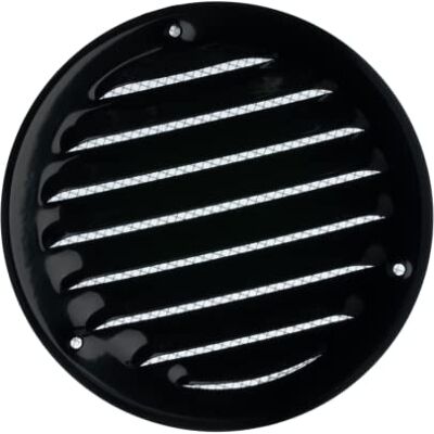 EUROPLAST Ø 100mm Rejilla de Ventilación con Mosquitera Rejillas de Aireación Metálicas Acero, Negro EUROPLAST Ø 100mm Rejilla de Ventilación con Mosquitera Rejillas de Aireación Metálicas Acero, Negro