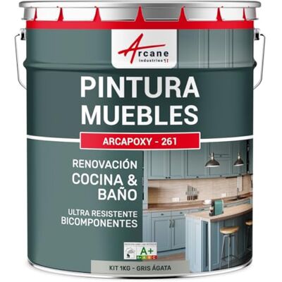 ARCANE INDUSTRIES Pintura Muebles Cocina y Baño 1 kg Gris Ágata ARCANE INDUSTRIES Pintura Muebles Cocina y Baño 1 kg Gris Ágata