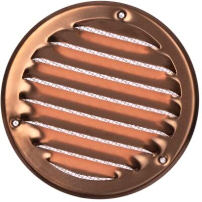 EUROPLAST Ø 100mm Rejilla de Ventilación con Mosquitera Rejillas de Aireación Metálicas Cobre EUROPLAST Ø 100mm Rejilla de Ventilación con Mosquitera Rejillas de Aireación Metálicas Cobre
