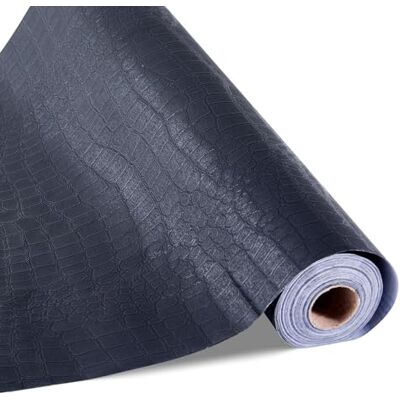 VEVOR Papel Pintado Autoadhesivo para Pared, Lámina Adhesiva con Textura Agrietada, PVC, Vinilo Decorativo para Muebles, Dormitorio, Cocina, Oficina y Baño, Color Negro, 400 x 10000 x 0,2 mm VEVOR Papel Pintado Autoadhesivo para Pared, Lámina Adhesiva con Textura Agrietada, PVC, Vinilo Decorativo para Muebles, Dormitorio, Cocina, Oficina y Baño, Color Negro, 400 x 10000 x 0,2 mm