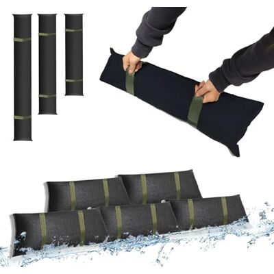 Estresen 4 piezas Sacos Absorbentes de Agua, Barrera contra Inundaciones con asas Barrera Anti Inundación Protección contra inundaciones para puerta de Garaje Sótano contra Lluvia intensa 180x20cm Estresen 4 piezas Sacos Absorbentes de Agua, Barrera contra Inundaciones con asas Barrera Anti Inundación Protección contra inundaciones para puerta de Garaje Sótano contra Lluvia intensa 180x20cm