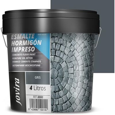 JOVIRA PINTURAS - Esmalte Hormigón Impreso - Gris - 4 L - Pintura JOVIRA PINTURAS - Esmalte Hormigón Impreso - Gris - 4 L - Pintura