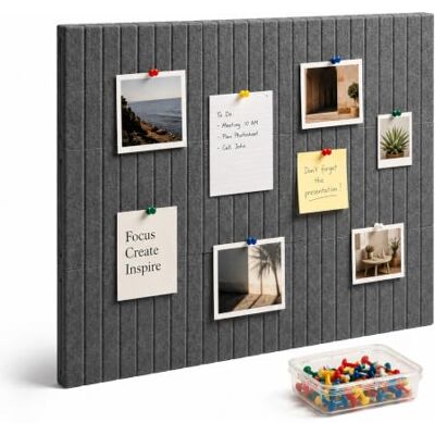 Relaxdays paneles de fieltro autoadhesivos set de 9, gris oscuro Relaxdays paneles de fieltro autoadhesivos set de 9, gris oscuro