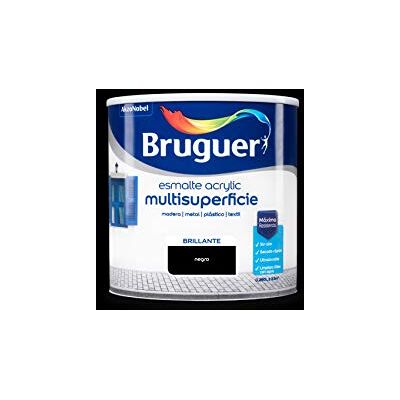 Bruguer Acrylic Multisuperficie Esmalte al agua Pintura, 250 mL, Brillante Negro Bruguer Acrylic Multisuperficie Esmalte al agua Pintura, 250 mL, Brillante Negro