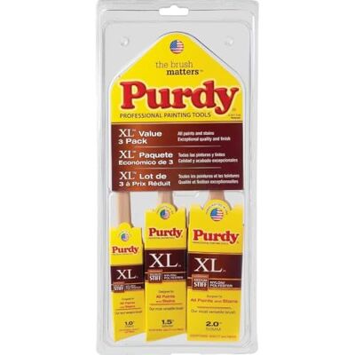 Purdy Kit de 3 brochas DuPont sólidas, redondas y cónicas Tynex y Orel, Swkkf97, paquete de 3 Purdy Kit de 3 brochas DuPont sólidas, redondas y cónicas Tynex y Orel, Swkkf97, paquete de 3