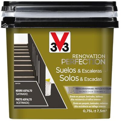 V33 Esmalte Renovation Perfection Suelos Negro Asfalto Satinado 0,75L V33 Esmalte Renovation Perfection Suelos Negro Asfalto Satinado 0,75L