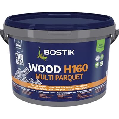 Bostik WOOD H160 MULTI PARQUET Beige, Adhesivo Híbrido para la Colocación de Pavimentos de Madera Maciza y Multicapa, Suelos Radiantes, Tráfico en 24 h, Interior, Bote 21 kg (3 uds de 7 kg) Bostik WOOD H160 MULTI PARQUET Beige, Adhesivo Híbrido para la Colocación de Pavimentos de Madera Maciza y Multicapa, Suelos Radiantes, Tráfico en 24 h, Interior, Bote 21 kg (3 uds de 7 kg)