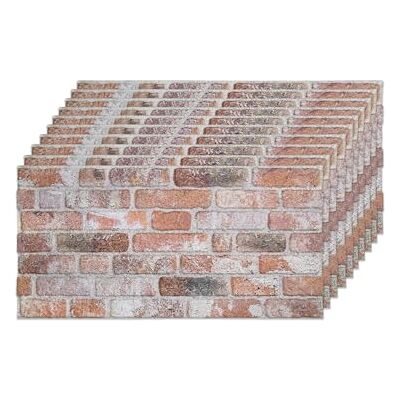 IZODEKOR Revestimiento de pared 3D de poliestireno, aspecto de piedra, para salpicadero de cocina, baño, balcón, dormitorio, salón y terraza, rojizo, marrón y blanco (Alter Tempel) (10 paneles) IZODEKOR Revestimiento de pared 3D de poliestireno, aspecto de piedra, para salpicadero de cocina, baño, balcón, dormitorio, salón y terraza, rojizo, marrón y blanco (Alter Tempel) (10 paneles)