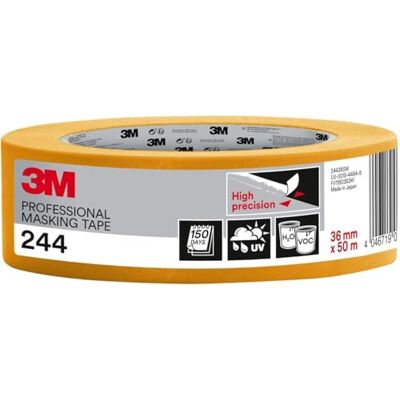 3M Pro Cinta de enmascarar profesional 244, multisuperficie, 36 mm נ50 m, 1 Rollo/Caja 3M Pro Cinta de enmascarar profesional 244, multisuperficie, 36 mm נ50 m, 1 Rollo/Caja