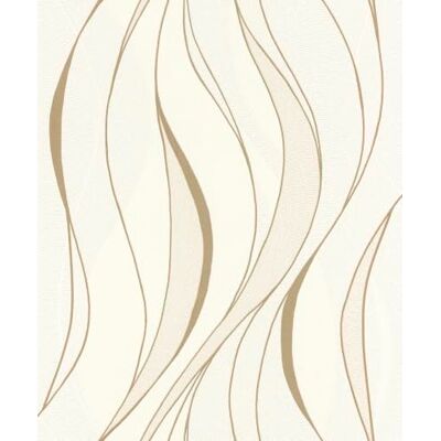 Rasch Papel pintado no tejido ondulado Papel pintado texturizado dorado para un ambiente natural Fácil de empapelar y pintar 10,05 m x 0,53 m Rasch Papel pintado no tejido ondulado Papel pintado texturizado dorado para un ambiente natural Fácil de empapelar y pintar 10,05 m x 0,53 m