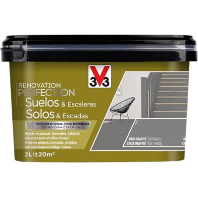V33 Esmalte Renovation Perfection Suelos Gris Grafito Satinado 2L V33 Esmalte Renovation Perfection Suelos Gris Grafito Satinado 2L