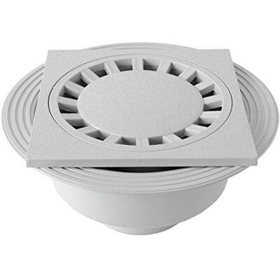 First Plast -y chiusino sifonato (PVC, Gris, 200 x 200 mm First Plast -y chiusino sifonato (PVC, Gris, 200 x 200 mm