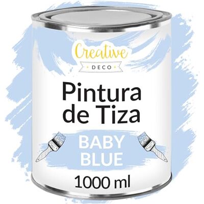 Creative 1L Azul Claro Pintura a la Tiza para Muebles sin Lijar Chalk Creative 1L Azul Claro Pintura a la Tiza para Muebles sin Lijar Chalk