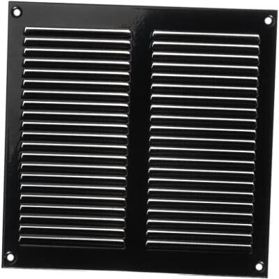 Generic Rejilla de ventilación de Metal, Color Negro, 200 x 200 mm, antiinsectos, evacuación de Aire Generic Rejilla de ventilación de Metal, Color Negro, 200 x 200 mm, antiinsectos, evacuación de Aire