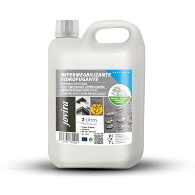 JOVIRA PINTURAS Impermeabilizante Transparente 2 LITROS Hidrofugante Invisible, No Genera Película, Protección Total en Fachadas, Hormigón,Terrazas, Tejados. Waterproof. (2 Litros, Hidrofugante) JOVIRA PINTURAS Impermeabilizante Transparente 2 LITROS Hidrofugante Invisible, No Genera Película, Protección Total en Fachadas, Hormigón,Terrazas, Tejados. Waterproof. (2 Litros, Hidrofugante)