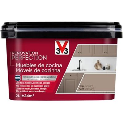 V33 Esmalte Renovation Perfection Cocina Topo Satinado 2L V33 Esmalte Renovation Perfection Cocina Topo Satinado 2L