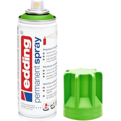 Edding 5200 spray permanente verde limón mate 200 ml pintura acrílica para pintar y decorar vidrio, metal, madera, cerámica, plástico, lienzo aerosol, spray acrílico, spray de pintura Edding 5200 spray permanente verde limón mate 200 ml pintura acrílica para pintar y decorar vidrio, metal, madera, cerámica, plástico, lienzo aerosol, spray acrílico, spray de pintura
