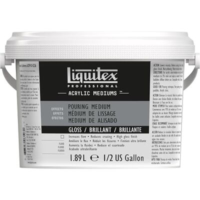 Liquitex Professional Medio de colado y vertido, resistente al agua, que no amarillea, flexible, aumenta el flujo de pintura Medio de vertido para pinturas acrílicas botella de 1,89 litros Liquitex Professional Medio de colado y vertido, resistente al agua, que no amarillea, flexible, aumenta el flujo de pintura Medio de vertido para pinturas acrílicas botella de 1,89 litros