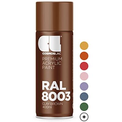 COSMOS LAC Spray Premium Acrylic Brillante 400 Ml ( 8003 Pardo arcilla) COSMOS LAC Spray Premium Acrylic Brillante 400 Ml ( 8003 Pardo arcilla)