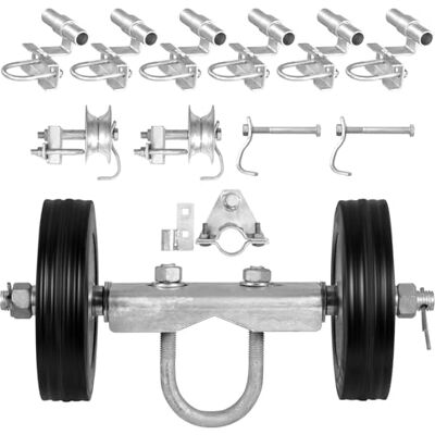VEVOR Kit de Herrajes para Puerta Corrediza Soporte de Rueda con 2 Ruedas de 6" Rodillos de Puerta Corrediza para Marcos de Puerta con Rieles de Conexión Rodillo Guía para Puerta Corrediza 600 libras VEVOR Kit de Herrajes para Puerta Corrediza Soporte de Rueda con 2 Ruedas de 6" Rodillos de Puerta Corrediza para Marcos de Puerta con Rieles de Conexión Rodillo Guía para Puerta Corrediza 600 libras