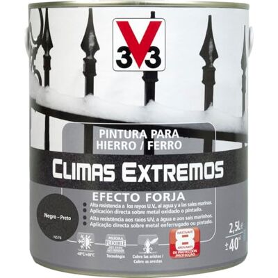 V33 PINTURA HIERRO CLIMAS EXTREMOS FORJA NEGRO 2,5L V33 PINTURA HIERRO CLIMAS EXTREMOS FORJA NEGRO 2,5L