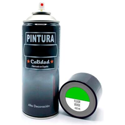 AC Bote de Pintura en Spray Fabricado en España Ideal para cualquier superficie, Madera, Metal, Cartón, Piedra o Cerámica Capidad de 400 ML Color Verde Fluor AC Bote de Pintura en Spray Fabricado en España Ideal para cualquier superficie, Madera, Metal, Cartón, Piedra o Cerámica Capidad de 400 ML Color Verde Fluor