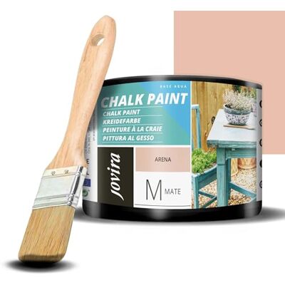 JOVIRA PINTURAS Pintura Tiza Chalk Paint al Agua Mate + Pincel especial para madera. Renueva tus muebles con creatividad. (375 Mililitros, Arena + Pincel) C-56B-K JOVIRA PINTURAS Pintura Tiza Chalk Paint al Agua Mate + Pincel especial para madera. Renueva tus muebles con creatividad. (375 Mililitros, Arena + Pincel) C-56B-K