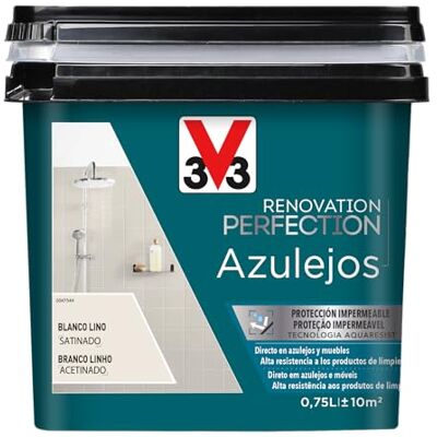 V33 Esmalte Renovation Perfection Azulejos Blanco Lino Satinado 0,75L V33 Esmalte Renovation Perfection Azulejos Blanco Lino Satinado 0,75L