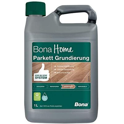 Bona Home Imprimación para parqué 1 L, imprimación para madera, barniz transparente, protección para madera, barniz para parquet, cuidado de parquet Bona Home Imprimación para parqué 1 L, imprimación para madera, barniz transparente, protección para madera, barniz para parquet, cuidado de parquet