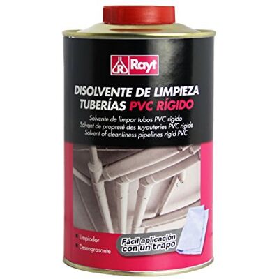 Rayt Disolvente y desengrasante limpiador de tuberías de PVC, 1L Rayt Disolvente y desengrasante limpiador de tuberías de PVC, 1L