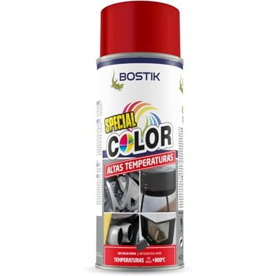 Bostik ALTAS TEMPERATURAS AT800 Rojo, RAL 3009, Spray de Pintura, Acabado Mate, Hasta 800ºC, Seca en 5 Minutos, Alto Poder de Cubrición, Interior y Exterior, Bote 400 ml Bostik ALTAS TEMPERATURAS AT800 Rojo, RAL 3009, Spray de Pintura, Acabado Mate, Hasta 800ºC, Seca en 5 Minutos, Alto Poder de Cubrición, Interior y Exterior, Bote 400 ml