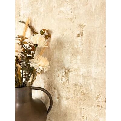 Newroom papel pintado beige efecto yeso metalizado salón Newroom papel pintado beige efecto yeso metalizado salón