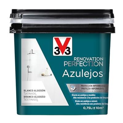 V33 Esmalte Renovation Perfection Azulejos Blanco Algodón Satinado 0,75L V33 Esmalte Renovation Perfection Azulejos Blanco Algodón Satinado 0,75L
