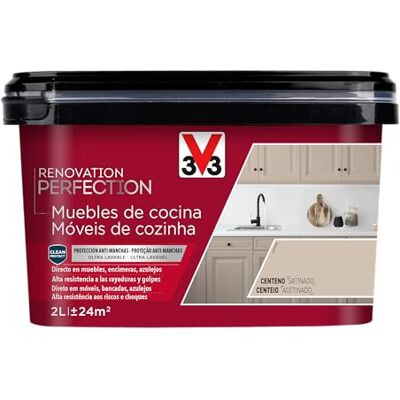 V33 Esmalte Renovation Perfection Cocina Centeno Satinado 2L V33 Esmalte Renovation Perfection Cocina Centeno Satinado 2L